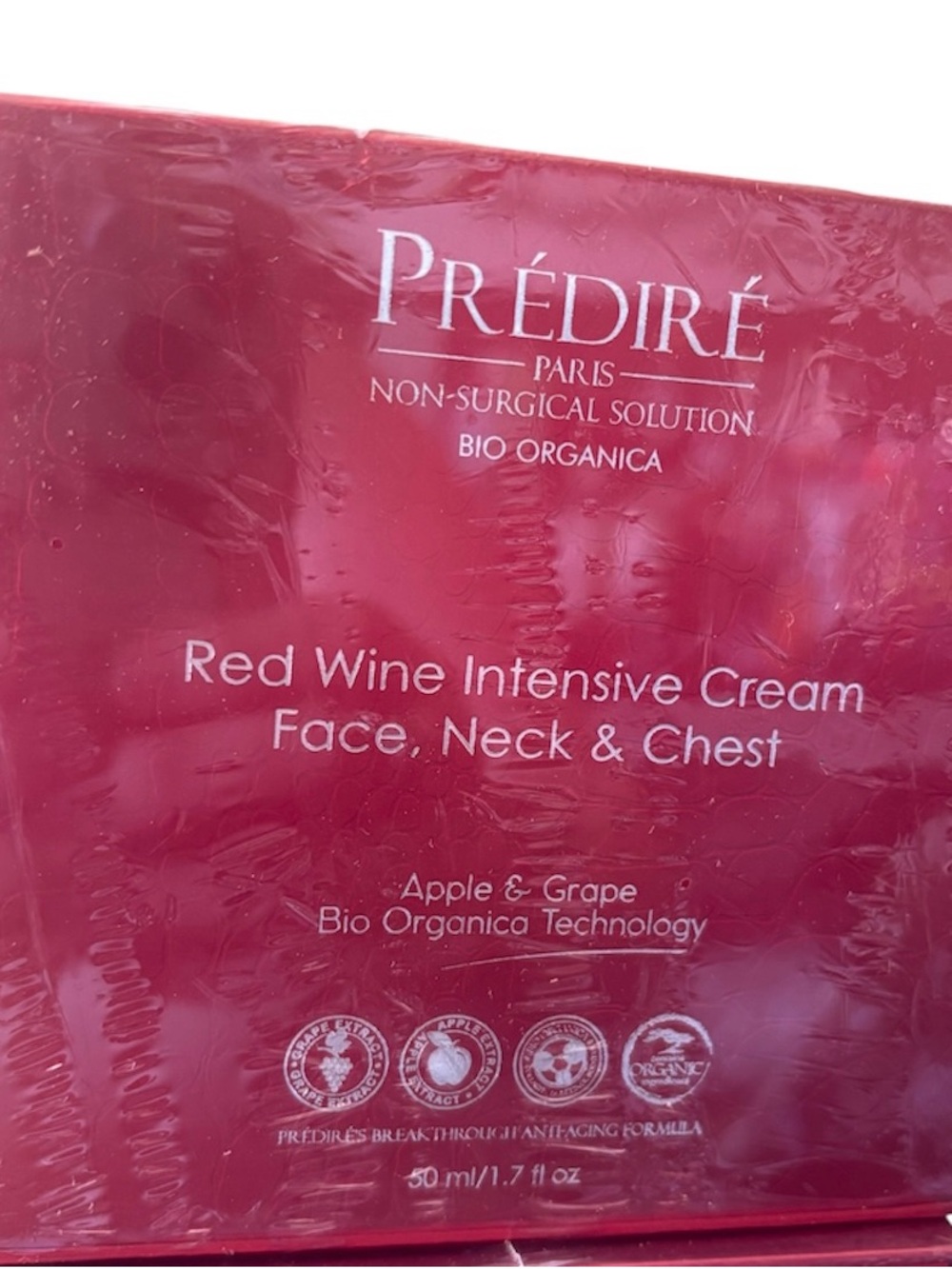 Predire Red Wine Intensive Cream for Face, Neck & Chest